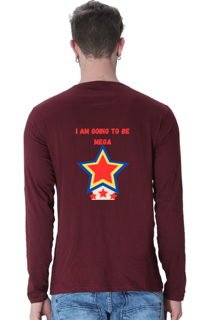Unleash Confidence with Enhanced Back Design: Elevate Your Style in Bluelander's Full Sleeve Cotton T-Shirt!