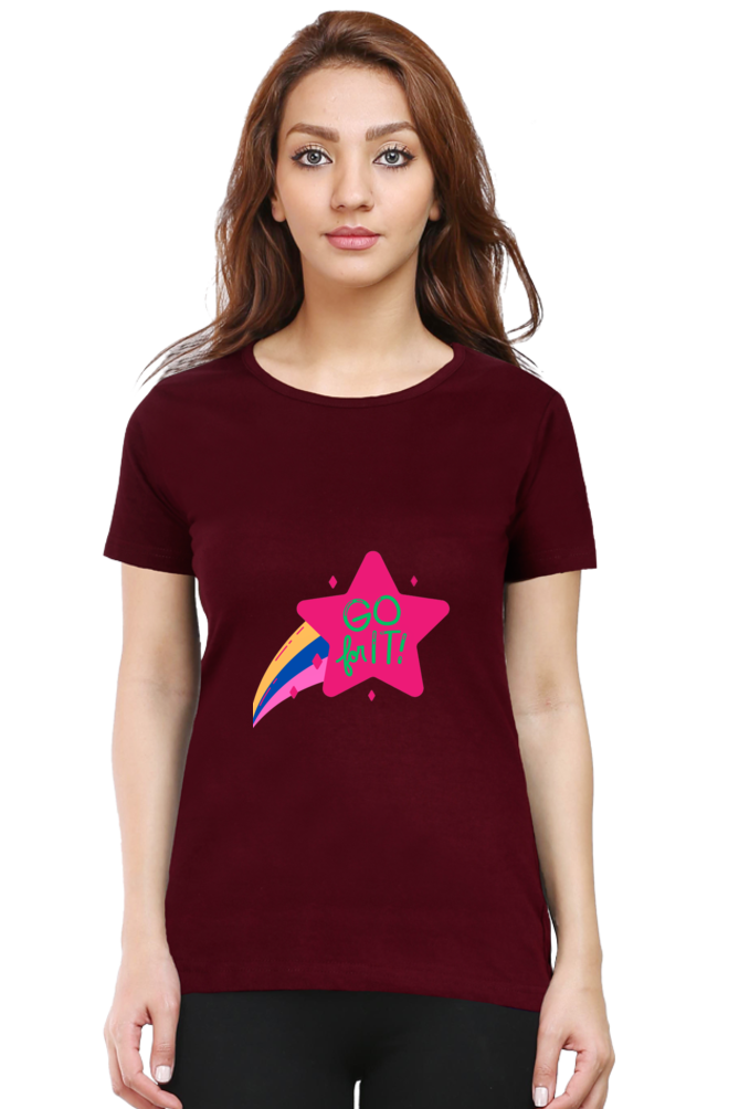 Show Your Feminism with Colors of Love: Bluelander's Girls Cotton Half Sleeve Shirt - Empower Your Style!