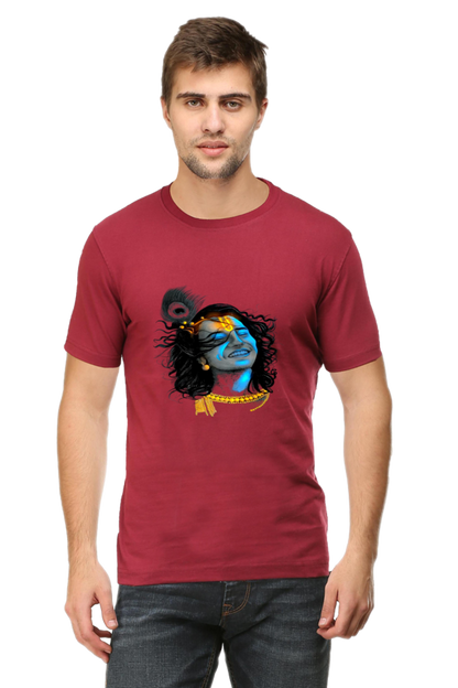 Experience Krishna's Love:  Bluelander's Soft Cotton T-Shirt,Spiritual Fashion.