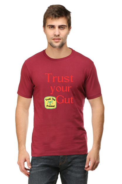Trust Your Gut, Trust the Process: BlueLander Half Sleeve Round Neck Cotton  Shirt,your path to success with comfort.