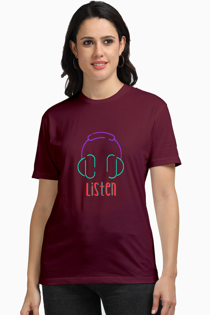 Bluelander Supima Half Sleeve T-Shirts: For Girls and Women - Experience Supreme Comfort and Enhanced Quality. Listen to Your Mind, Then Your Heart