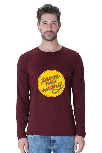 Let Your T-Shirt Speak: Bluelander's Full Sleeve Cotton Tee - Make a Statement in Style!