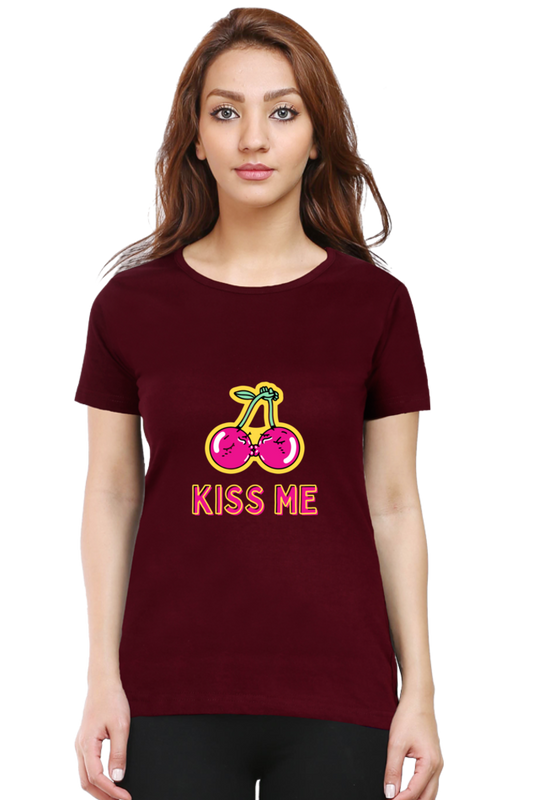 Bluelander Girl Round Neck Half Sleeve T-Shirt: Embrace Style with a Kiss of Comfort in Every Thread!