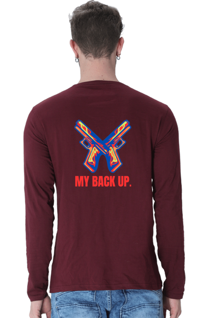 Bluelander's Cotton Full Sleeve T-Shirt: Take Your Back Up in Style.