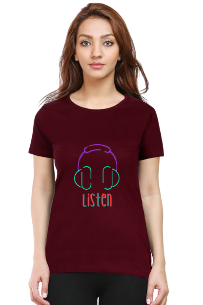 Revitalize Daily Comfort: Bluelander Cotton Half Sleeve T-Shirts for Girls and Women,Tune into Your Mind, Follow Your Heart, and Embrace Timeless Style and Wisdom