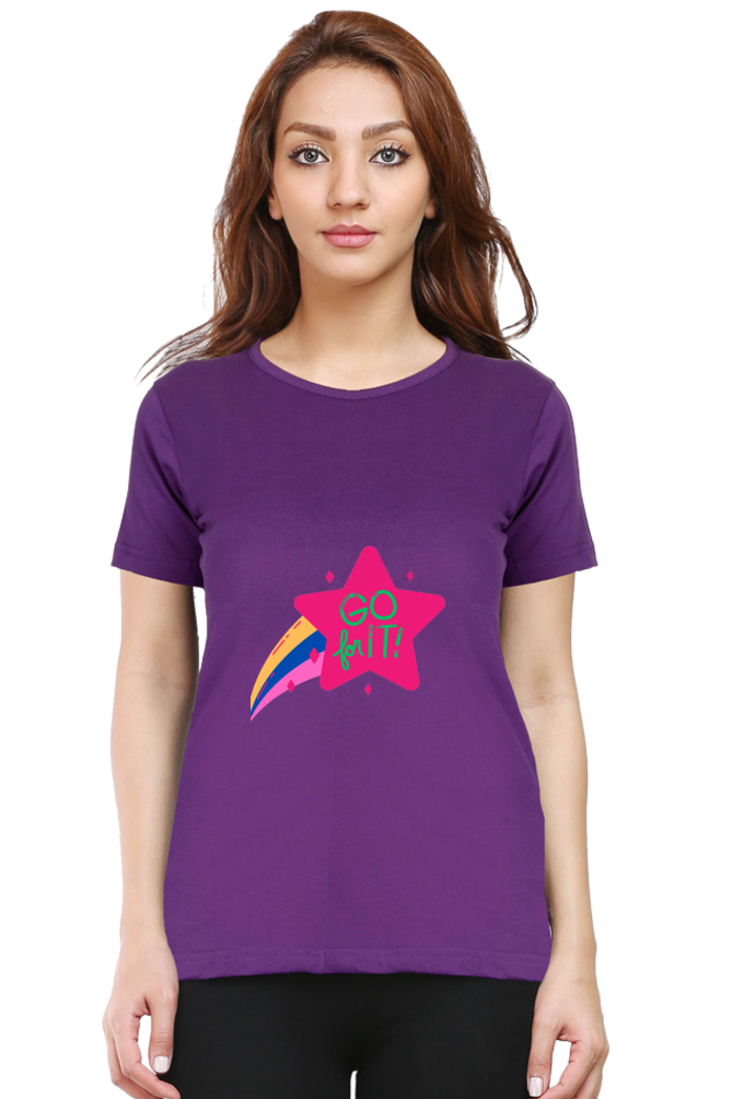 Show Your Feminism with Colors of Love: Bluelander's Girls Cotton Half Sleeve Shirt - Empower Your Style!