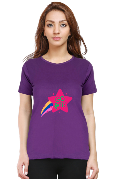 Show Your Feminism with Colors of Love: Bluelander's Girls Cotton Half Sleeve Shirt - Empower Your Style!