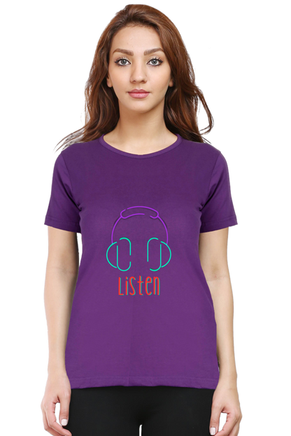 Revitalize Daily Comfort: Bluelander Cotton Half Sleeve T-Shirts for Girls and Women,Tune into Your Mind, Follow Your Heart, and Embrace Timeless Style and Wisdom