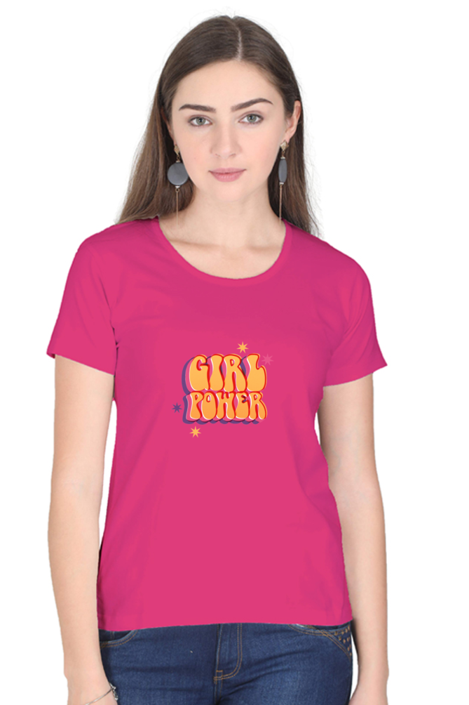 Bluelander Classic Cotton Female Half Sleeve T-Shirt: Unleash Girl Power with Style and Comfort
