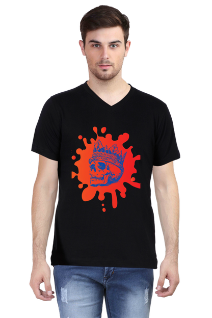 Make a Statement: Bluelander's V Neck Cotton Half Sleeve T-Shirts - Redefining Fashion with Futuristic Designs!