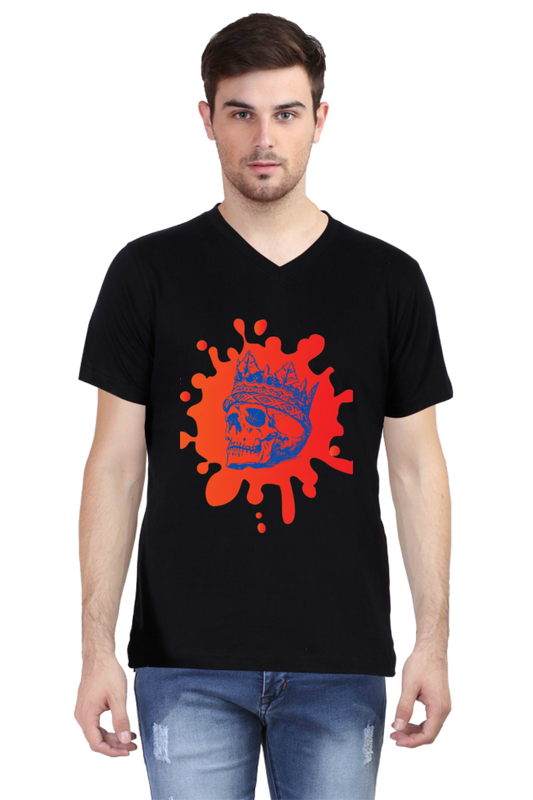 Make a Statement: Bluelander's V Neck Cotton Half Sleeve T-Shirts - Redefining Fashion with Futuristic Designs!