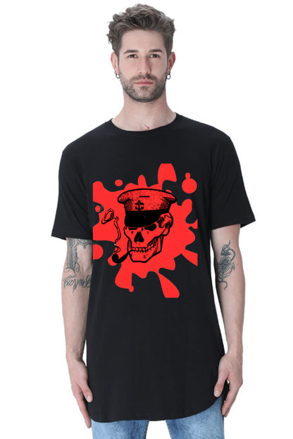 Stand Out in Style with Bluelander's Half Sleeve Cotton Longline Curved T-Shirts!