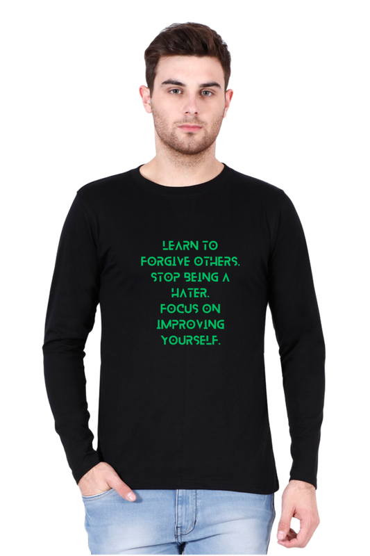 Bluelander Cotton Full Sleeve T-Shirt: Elevate Comfort with Enhanced Motivational Quotes - Inspire Yourself and Others with Colorful Style.