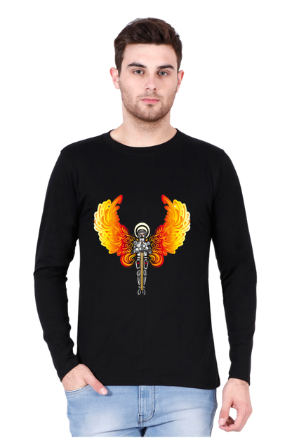 Glow Up Your Nights: Bluelander's Night Glow Cotton Full Sleeve T-Shirt Illuminates Your Style with Futuristic Designs!