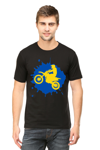 Bluelander's Cotton Half Sleeve T-Shirt: Colorful, Stylish - Ride with Confidence!