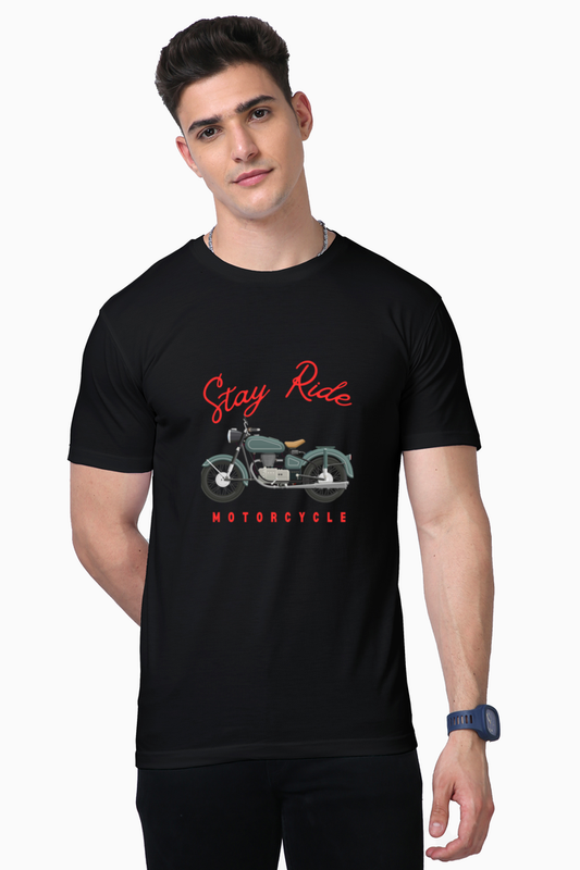 Ride in Ultimate Style: BlueLander Supima Cotton Half Sleeve T-Shirt – Elevate Your Bike Journey with Our Fashion Fusion.