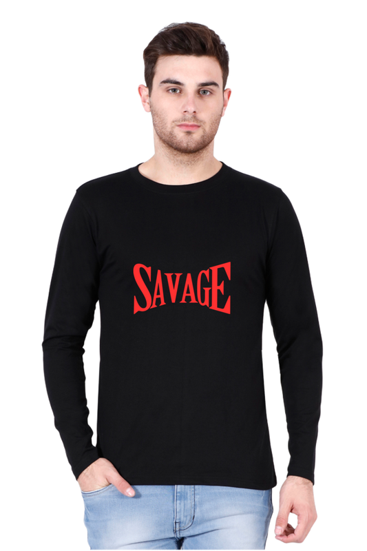 Savage Elegance: Embrace Unrivaled Comfort in Bluelander Cotton Full Sleeve T-Shirts with Bold Designs