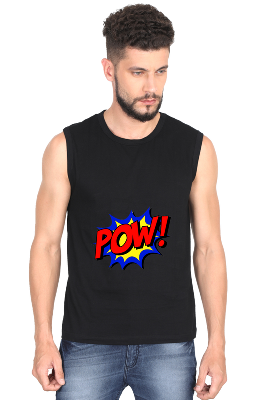 Unleash Your Playful Side with Bluelander's Sleeveless Cotton Round Neck Tee!