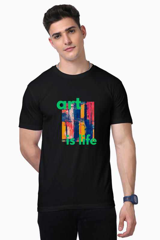 Express Your Artistry in Comfort: Bluelander Supima Half Sleeve T-Shirts – Supreme Comfort and Enhanced Design for Every Life Artist to Showcase Their Style.