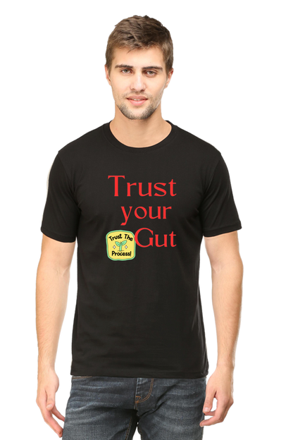Trust Your Gut, Trust the Process: BlueLander Half Sleeve Round Neck Cotton  Shirt,your path to success with comfort.