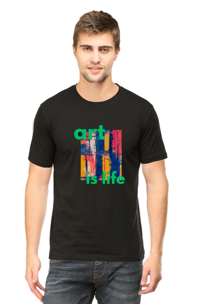 Craft Your Canvas in Comfort: Bluelander Cotton Half Sleeve T-Shirts.Your Wearable Palette for Artistic Expression.