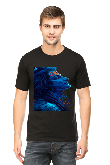 Divine Threads: Bluelander's Unisex Shiva Tees - Comfort Meets Faith  This is an excellent title!