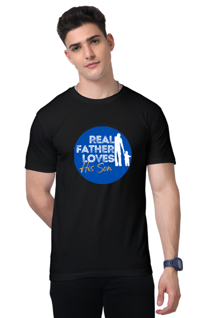 Supreme Comfort Meets Enhanced Design Bluelander Supima Half Sleeve T-Shirt for Fathers & Sons Bonding  Wear It with Pride