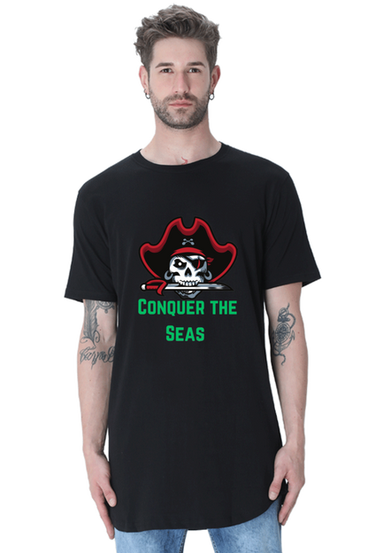 Revamp in Cotton Comfort: Elevate Your Style with Bluelander's Half Sleeve Longline Curved T-Shirts!