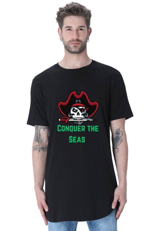 Revamp in Cotton Comfort: Elevate Your Style with Bluelander's Half Sleeve Longline Curved T-Shirts!