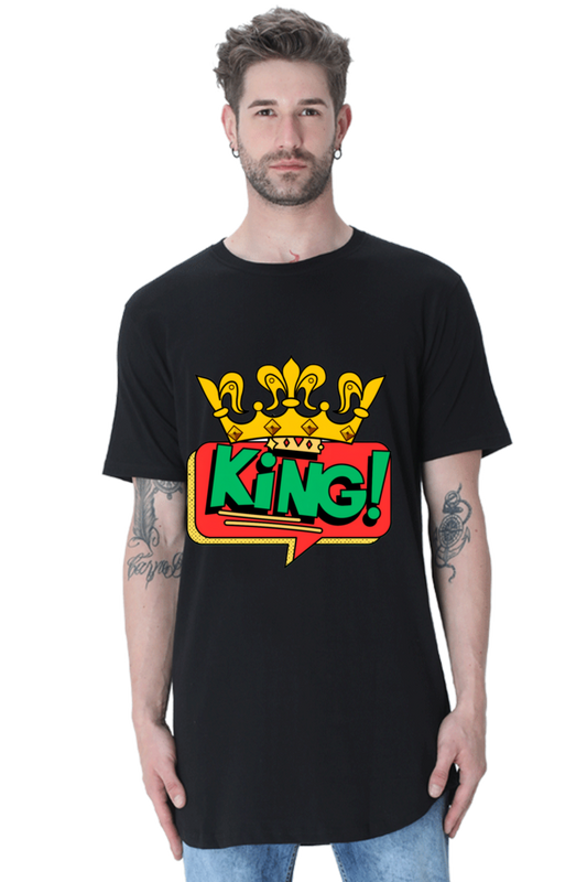 Curved Comfort: Bluelander's Half Sleeve Cotton Longline Curved T-Shirts!