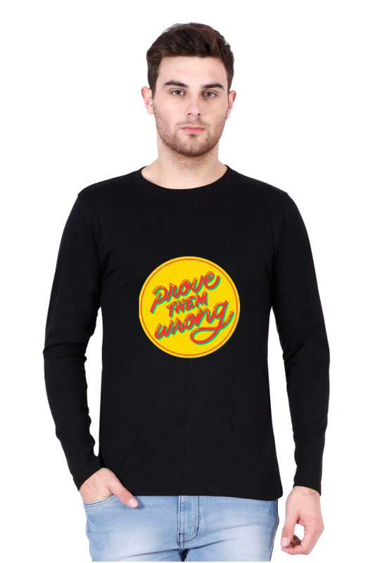 Let Your T-Shirt Speak: Bluelander's Full Sleeve Cotton Tee - Make a Statement in Style!