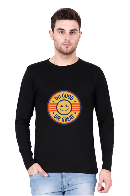 Unleash Style Brilliance: Bluelander's Enhanced Design Cotton Full Sleeve T-Shirt – Elevate Comfort with Every Stitch.