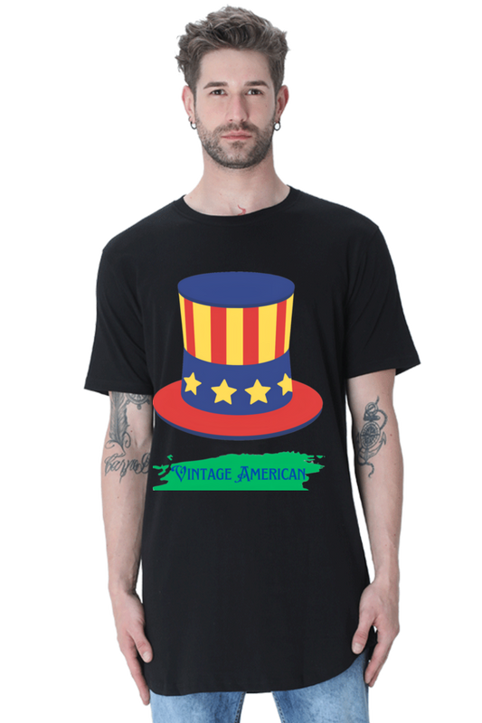 Bluelander's Half Sleeve Cotton Longline Curved T-Shirt: Elevate Your Look, Define Your Style!