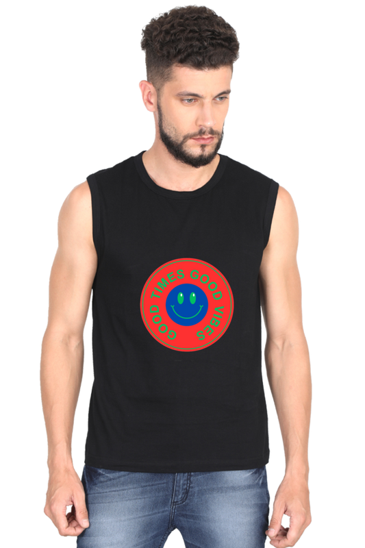 Effortless Style for Any Occasion: Bluelander's Sleeveless Round Neck Cotton T-Shirt!
