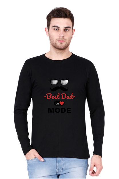 Bluelander Cotton Full Sleeve T-Shirt:Enhanced Design - A Stylish Tribute Celebrating Every Dad and Son.