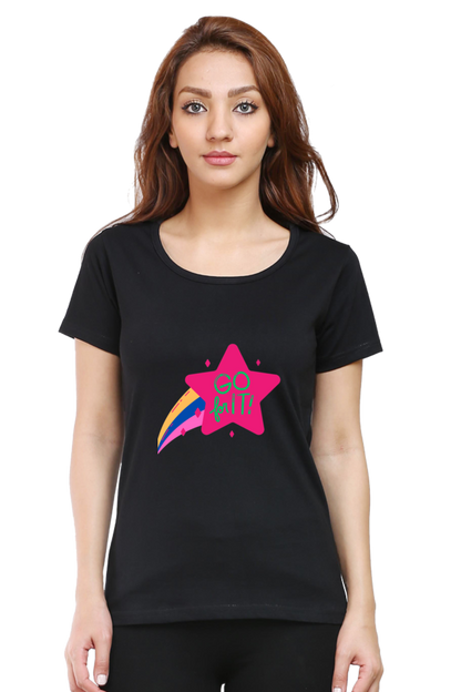 Show Your Feminism with Colors of Love: Bluelander's Girls Cotton Half Sleeve Shirt - Empower Your Style!