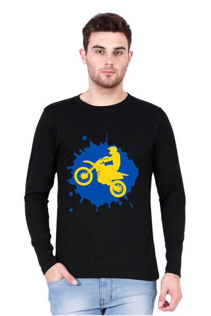 Bluelander's Cotton Full Sleeve T-Shirt: Ride in Style with Safety in the Best Designs!