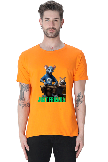 BlueLander's Half Sleeve Cotton T-Shirt with Enhanced Design – Fusing AI and Human Craftsmanship.step out with style and confidence.