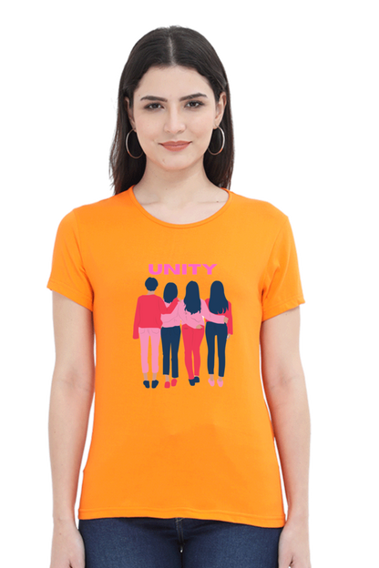 BlueLander's Cotton Half Sleeve T-Shirts: Enhanced Design, Supreme Comfort for Girls and Women – A Sign of Unity in Style and Comfort.