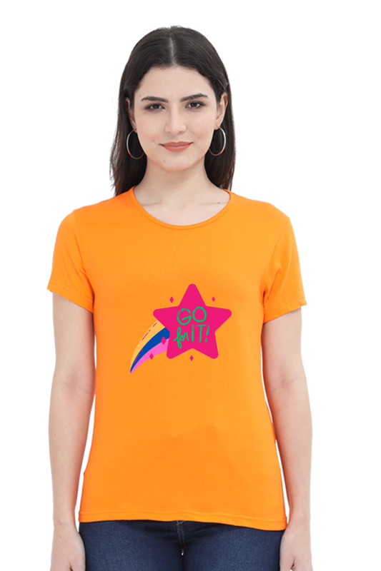 Show Your Feminism with Colors of Love: Bluelander's Girls Cotton Half Sleeve Shirt - Empower Your Style!