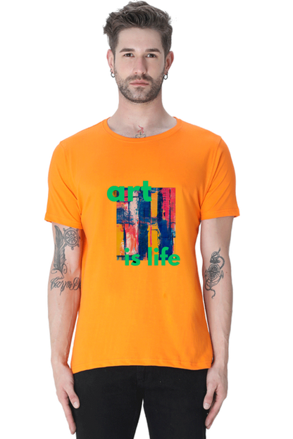 Craft Your Canvas in Comfort: Bluelander Cotton Half Sleeve T-Shirts.Your Wearable Palette for Artistic Expression.
