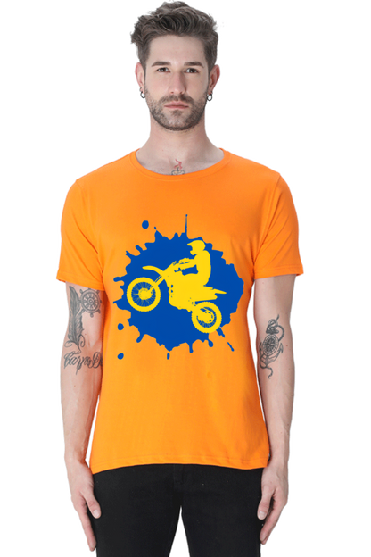 Bluelander's Cotton Half Sleeve T-Shirt: Colorful, Stylish - Ride with Confidence!