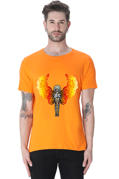 Step into the Future of Fashion with Bluelander's Cotton Half Sleeve T-Shirts: Experience Night Glow Designs that Illuminate Your Style!