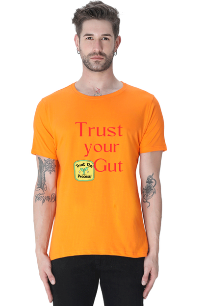 Trust Your Gut, Trust the Process: BlueLander Half Sleeve Round Neck Cotton  Shirt,your path to success with comfort.