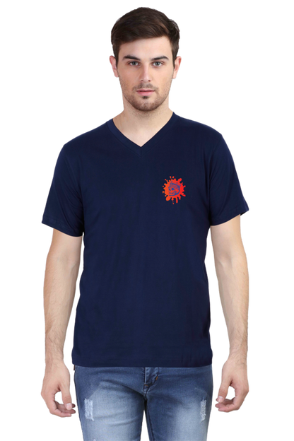 Make a Statement: Bluelander's V Neck Cotton Half Sleeve T-Shirts - Redefining Fashion with Futuristic Designs!