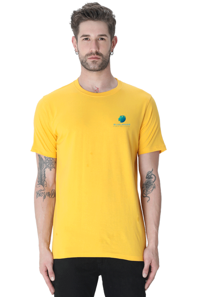 Get Noticed Everywhere You Go with Bluelander's Cotton Half Sleeve T-Shirt!
