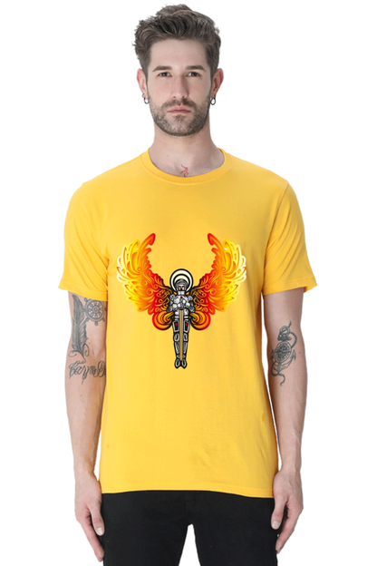 Step into the Future of Fashion with Bluelander's Cotton Half Sleeve T-Shirts: Experience Night Glow Designs that Illuminate Your Style!