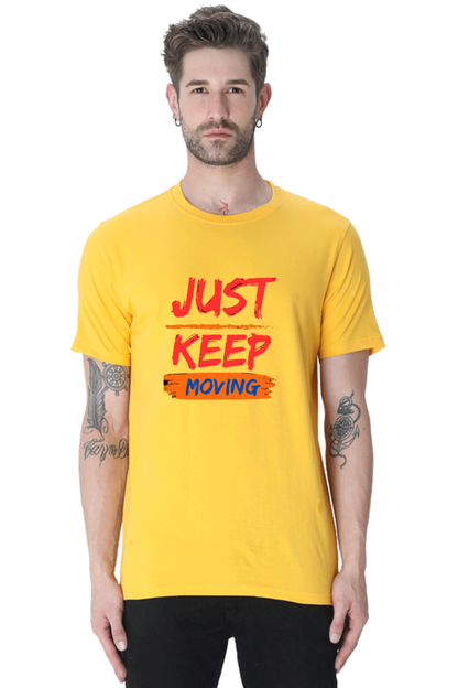Bluelander Half Sleeve Cotton T-Shirt: Comfort with Style, Keep Moving Towards Your Goals.