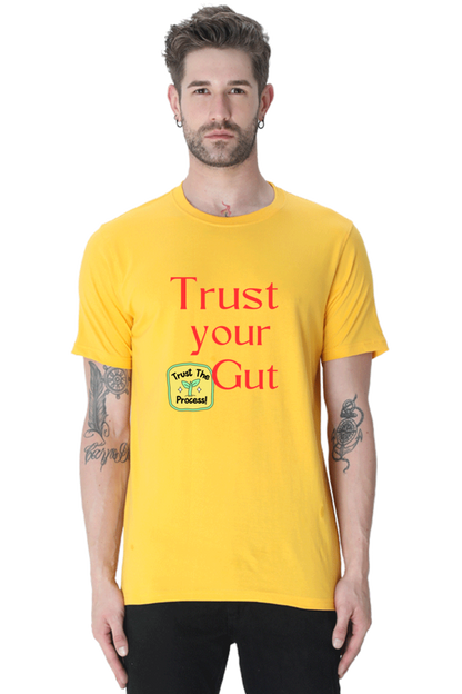 Trust Your Gut, Trust the Process: BlueLander Half Sleeve Round Neck Cotton  Shirt,your path to success with comfort.