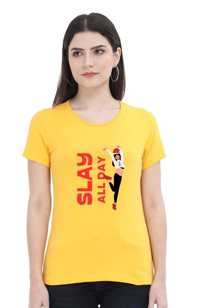 Bluelander Girl Round Neck Cotton Half Sleeve T-Shirt: Embrace Style with Our Latest Design, Slay All Day with Power